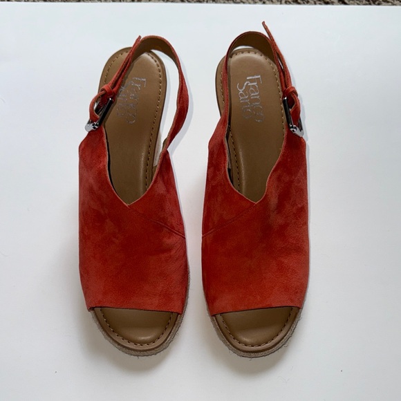 Franco Sarto Coral Suede Wedge Sandals - Picture 3 of 6